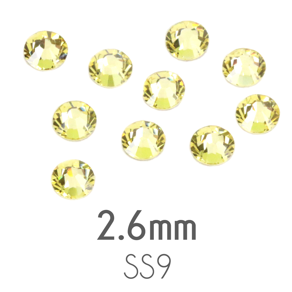 Beads & Swarovski Crystals 2.6mm Swarovski Flat Back Crystals, Jonquil, Pack of 20